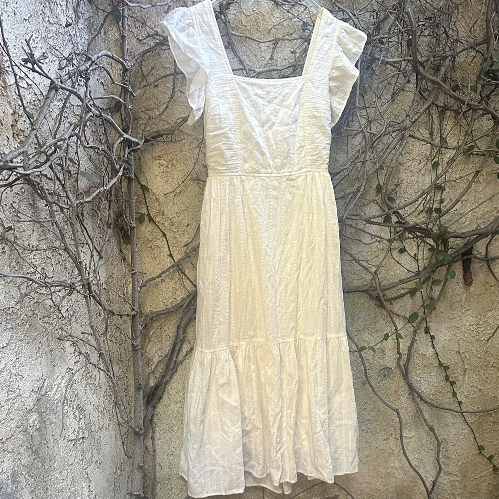 Madewell Ruffle Strip Dress - Picture 3 of 8